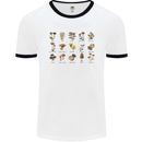Mushroom Species Foraging Mycology Mens Ringer T-Shirt White/Black