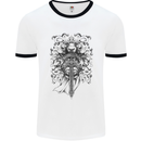 Teutonic Knight St. George's Day Crusader Mens White Ringer T-Shirt White/Black