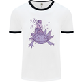 Poseidon Riding an Axaloti Mens White Ringer T-Shirt White/Black