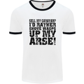 Sell My Caravan? Caravanning Funny Holiday Mens White Ringer T-Shirt White/Black