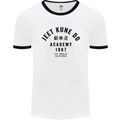 Jeet Kune Do Academy MMA Martial Arts Mens White Ringer T-Shirt White/Black