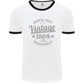 Vintage Year 65th Birthday 1958 Mens Ringer T-Shirt White/Black