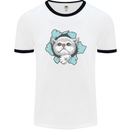 Cat Hole Mens White Ringer T-Shirt White/Black