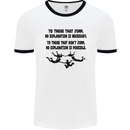 Skydiving No Explanation Freefall Paras Mens White Ringer T-Shirt White/Black