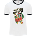 RPG Might Need this Later Role Playing Game Mens White Ringer T-Shirt White/Black