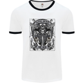 Live Free or Die Mens White Ringer T-Shirt White/Black