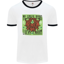 St Patricks Day Ginger Beard Lucky Charm Mens White Ringer T-Shirt White/Black