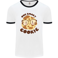 A Smart Cookie Funny Food Nerd Geek Maths Mens White Ringer T-Shirt White/Black