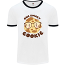 A Smart Cookie Funny Food Nerd Geek Maths Mens White Ringer T-Shirt White/Black