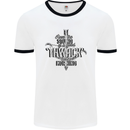 Raise Aim Shoot Funny Archery Archer Mens White Ringer T-Shirt White/Black