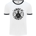 Group Therapy Shooting Hunting Rifle Funny Mens White Ringer T-Shirt White/Black