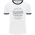 Vintage Year 18th Birthday 2005 Mens Ringer T-Shirt White/Black