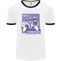 Antisocial Gamer Gaming Funny Graphics Mens White Ringer T-Shirt White/Black