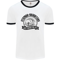 Stepdad & Daughters Friends Father's Day Mens White Ringer T-Shirt White/Black