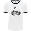 I Love to Ride My Bike Cycling Funny Mens White Ringer T-Shirt White/Black