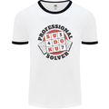 Professional Sudoku Solver Funny Mens White Ringer T-Shirt White/Black