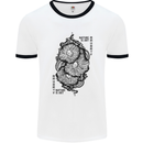 Nature is Art Mushroom Fungi Mycology Mens Ringer T-Shirt White/Black