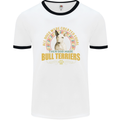 A Bull Terrier Dog Mens Ringer T-Shirt White/Black