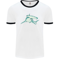 A Hammerhead Shark Mens White Ringer T-Shirt White/Black