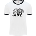 Bear Tree Animal Ecology Mens White Ringer T-Shirt White/Black