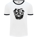 Australian Sheepdog Dogs Mens Ringer T-Shirt White/Black