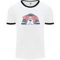 Dogs English Bulldog Mens White Ringer T-Shirt White/Black