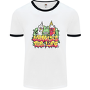 Spliff & Lighter Homies Funny Weed Cannabis Mens Ringer T-Shirt White/Black