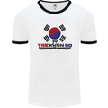 "Taekwondo Fighter Mixed Martial Arts MMA " Mens White Ringer T-Shirt White/Black