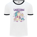 Anatomy of a Unicorn Funny Fantasy Mens White Ringer T-Shirt White/Black