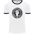 Northern Soul Keeping the Faith Mens White Ringer T-Shirt White/Black