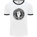 Northern Soul Keeping the Faith Mens White Ringer T-Shirt White/Black