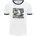 Blacksmith the Forge is Strong With This One Mens Ringer T-Shirt White/Black