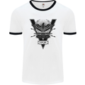 Gym Training Top Weightlifting SPQR Roman Mens White Ringer T-Shirt White/Black