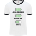 Girlfriend Fiance Wife Loading Engagement Mens White Ringer T-Shirt White/Black