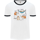 Hampster Eat Sleep Wheek Repeat Funny Mens White Ringer T-Shirt White/Black