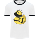 BDSM Rubber Duck Funny Bondage Mens Ringer T-Shirt White/Black