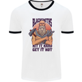 Blacksmiths Hit it Hard and Get it Hot Mens Ringer T-Shirt White/Black