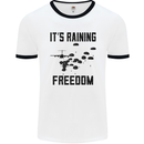 Freedom Parachute Regiment Para 1 2 3 4 10 Mens White Ringer T-Shirt White/Black