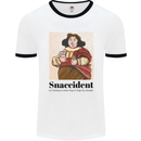 Snaccident Funny Junk Food Diet Weight Loss Mens Ringer T-Shirt White/Black