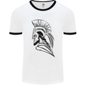 Spartan Helmet Training Bodybuilding MMA Mens Ringer T-Shirt White/Black