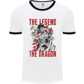 Legend of the Dragon MMA Martial Arts Movie Mens White Ringer T-Shirt White/Black