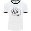 A Skull Made of Cats Mens White Ringer T-Shirt White/Black