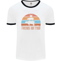 Vegetarian Animals Friends Not Food Vegan 2 Mens White Ringer T-Shirt White/Black