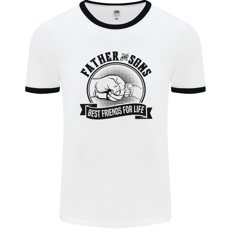 Father & Sons Best Friends Father's Day Mens White Ringer T-Shirt White/Black