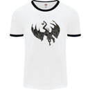 Moodolf Funny Rudolf Christmas Cow Mens Ringer T-Shirt White/Black