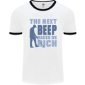 The Next Beep Funny Metal Detecting Mens Ringer T-Shirt White/Black