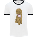A Doodle Goldendoodle Dog Mens Ringer T-Shirt White/Black