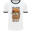 Sweet Dreams are Made of Beef BBQ Chef Mens White Ringer T-Shirt White/Black