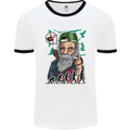 Charles Darwin Evolution Atheist Atheism Mens White Ringer T-Shirt White/Black