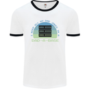 Dad a Base Funny Fathers Day Jokes Mens Ringer T-Shirt White/Black